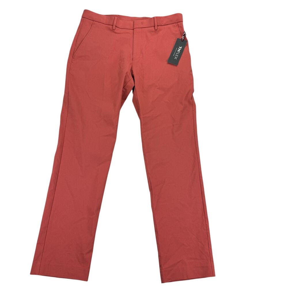 Tommy Hilfiger Mens TH Flex Tate Modern Fit Solid Pants Red 32x30